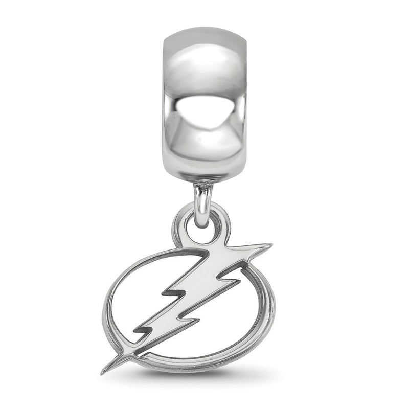 Sterling Silver Rhod-Pltd Nhl Logoart Tampa Bay Lightning Dangle Bead