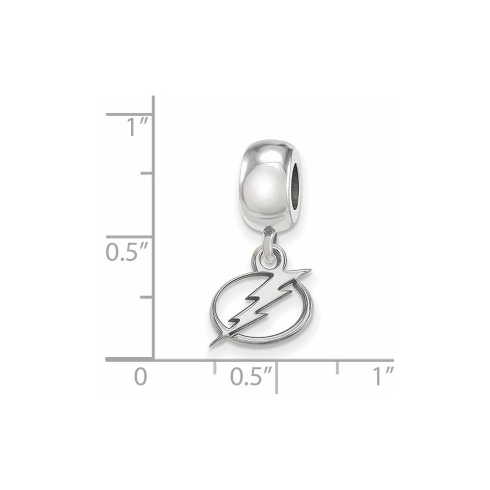 Sterling Silver Rhod-Pltd Nhl Logoart Tampa Bay Lightning Dangle Bead