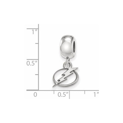 Sterling Silver Rhod-Pltd Nhl Logoart Tampa Bay Lightning Dangle Bead