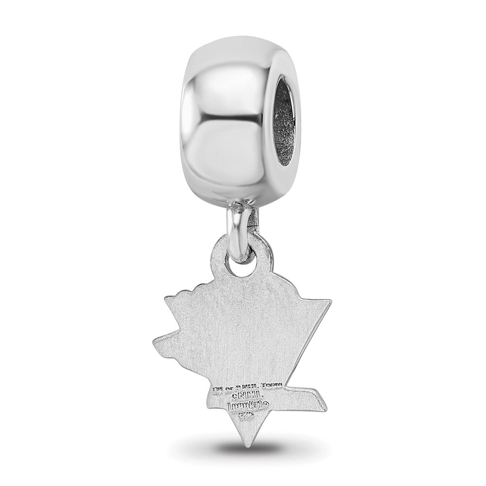 Sterling Silver Rhod-Pltd Nhl Logoart Pittsburgh Penguins Dangle Bead