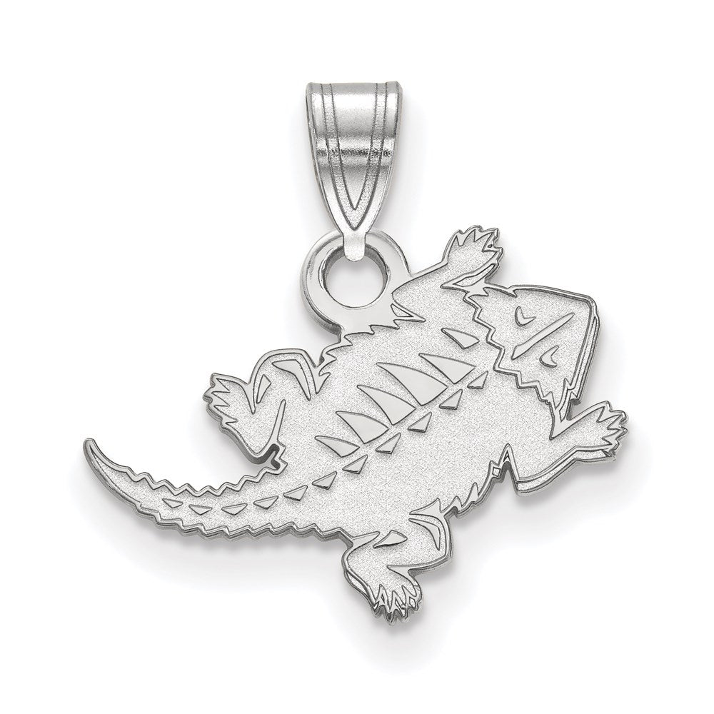 10K White Gold Logoart Texas Christian University Horned Frog Small Pendant