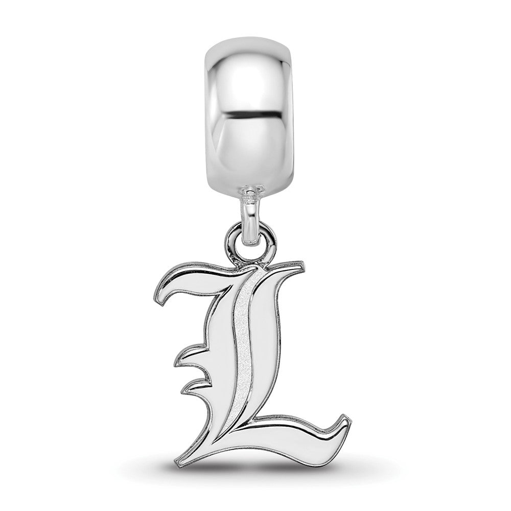 Sterling Silver Rhod-Pltd Logoart U. of Louisville Small Dangle Bead