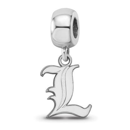 Sterling Silver Rhod-Pltd Logoart U. of Louisville Small Dangle Bead