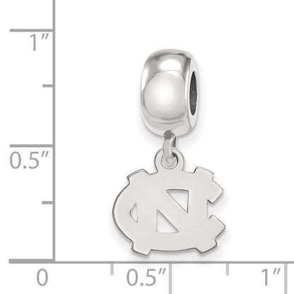 Sterling Silver Rhod-Pltd Logoart U. of N. Carolina Xs Dangle Bead