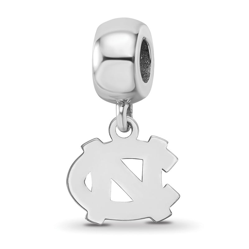 Sterling Silver Rhod-Pltd Logoart U. of N. Carolina Xs Dangle Bead