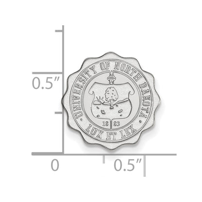 Sterling Silver Rhod-Pltd Logoart U. of North Dakota Crest Lapel Pin