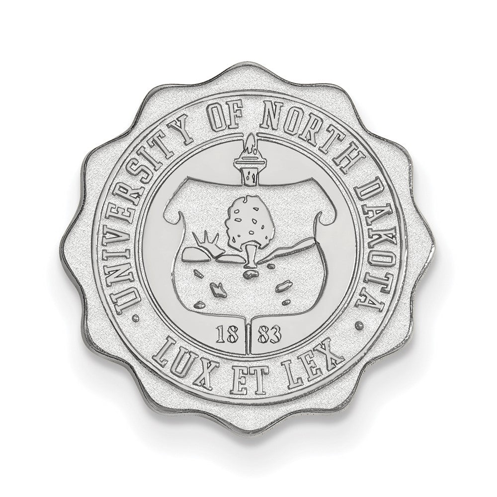 Sterling Silver Rhod-Pltd Logoart U. of North Dakota Crest Lapel Pin