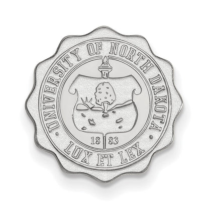 Sterling Silver Rhod-Pltd Logoart U. of North Dakota Crest Lapel Pin