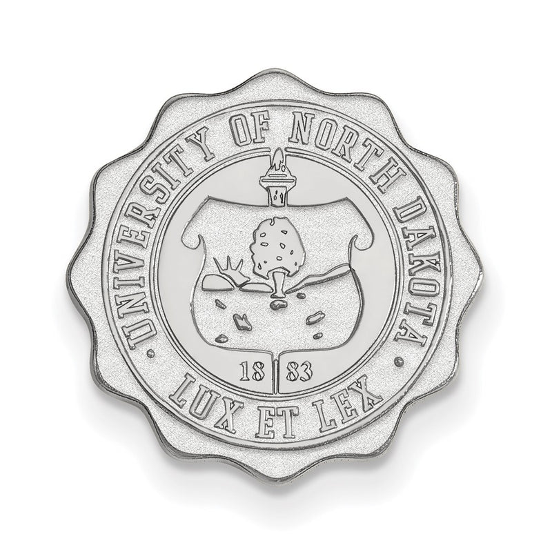Sterling Silver Rhod-Pltd Logoart U. of North Dakota Crest Lapel Pin