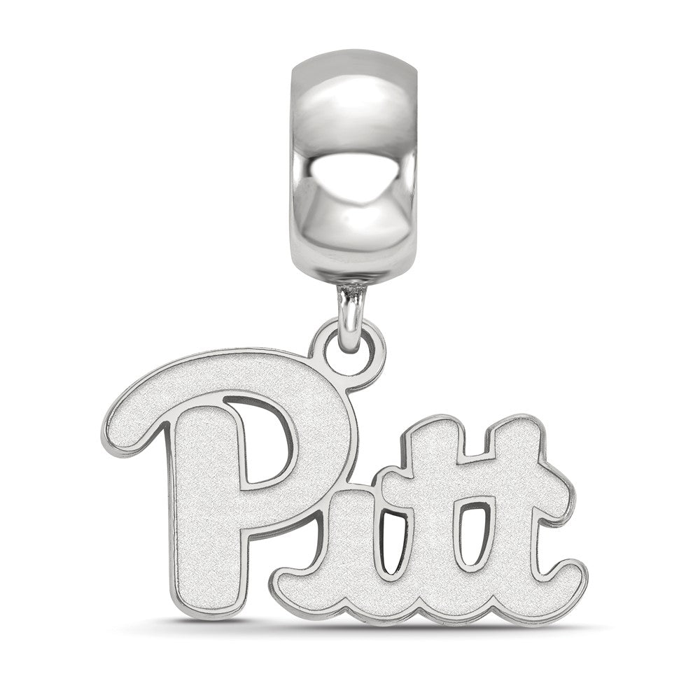 Sterling Silver Rhod-Pltd Logoart Univ. of Pittsburgh Sm Dangle Bead
