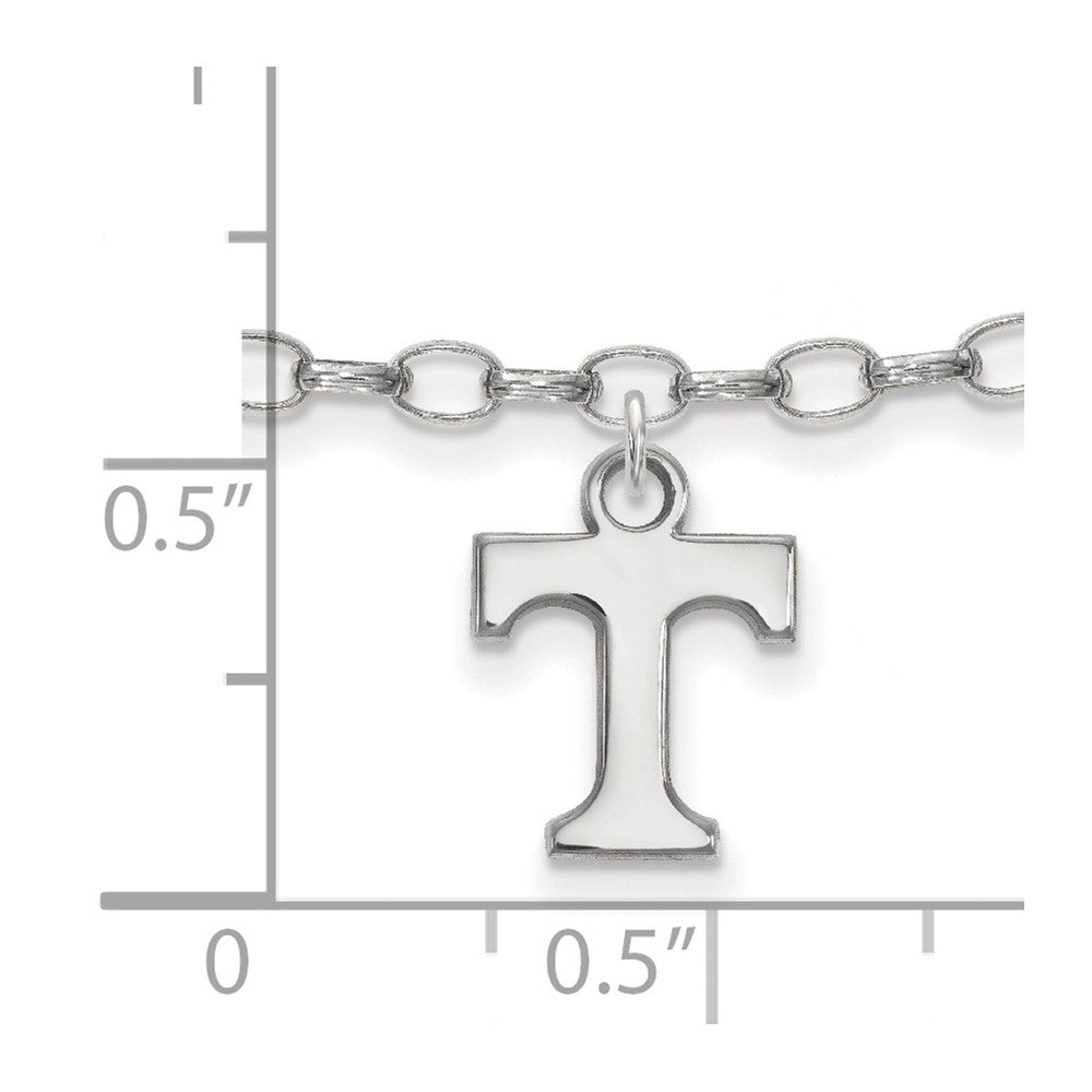 Sterling Silver Rhod-Pltd Logoart University of Tennessee Anklet