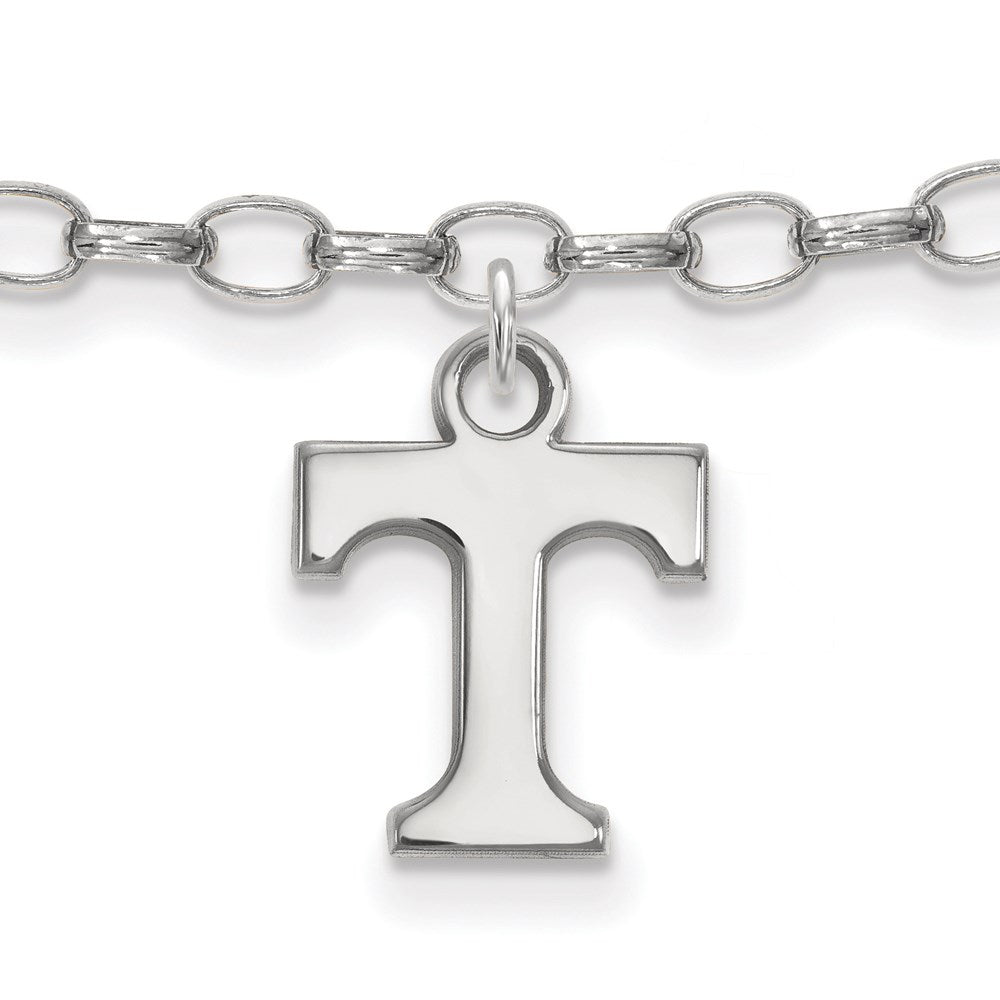 Sterling Silver Rhod-Pltd Logoart University of Tennessee Anklet