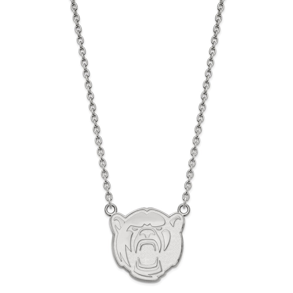 10K White Gold Logoart Baylor University Large Pendant 18 Inch Necklace
