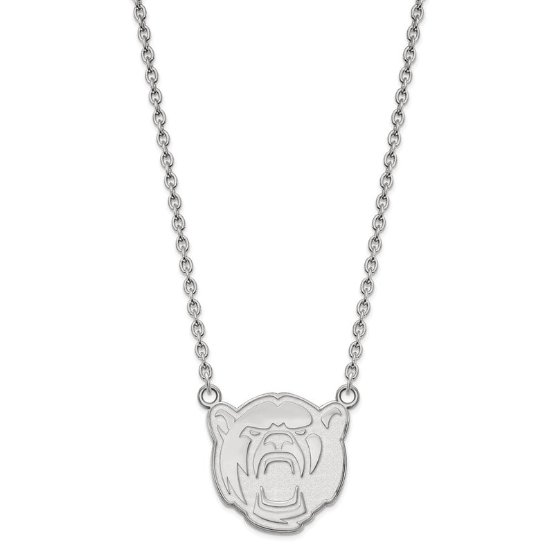10K White Gold Logoart Baylor University Large Pendant 18 Inch Necklace