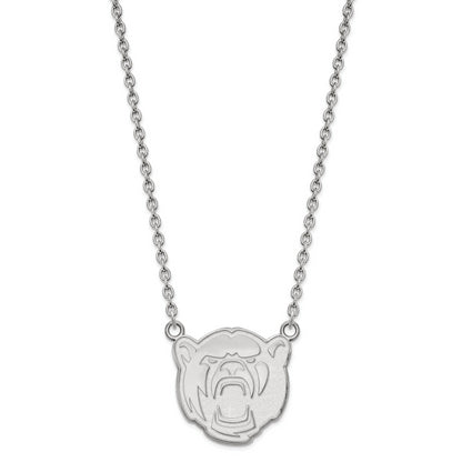 10K White Gold Logoart Baylor University Large Pendant 18 Inch Necklace