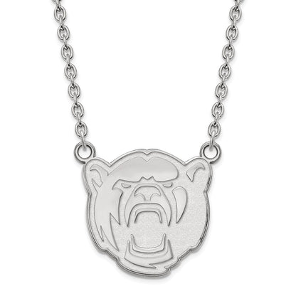 10K White Gold Logoart Baylor University Large Pendant 18 Inch Necklace