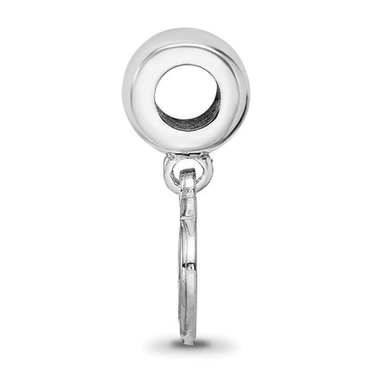 Sterling Silver Rhod-Pltd Nhl Logoart Tampa Bay Lightning Sm Dangle Bead