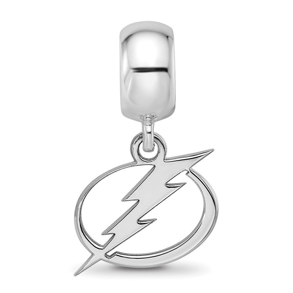 Sterling Silver Rhod-Pltd Nhl Logoart Tampa Bay Lightning Sm Dangle Bead