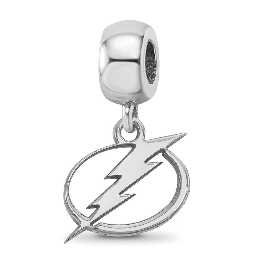 Sterling Silver Rhod-Pltd Nhl Logoart Tampa Bay Lightning Sm Dangle Bead