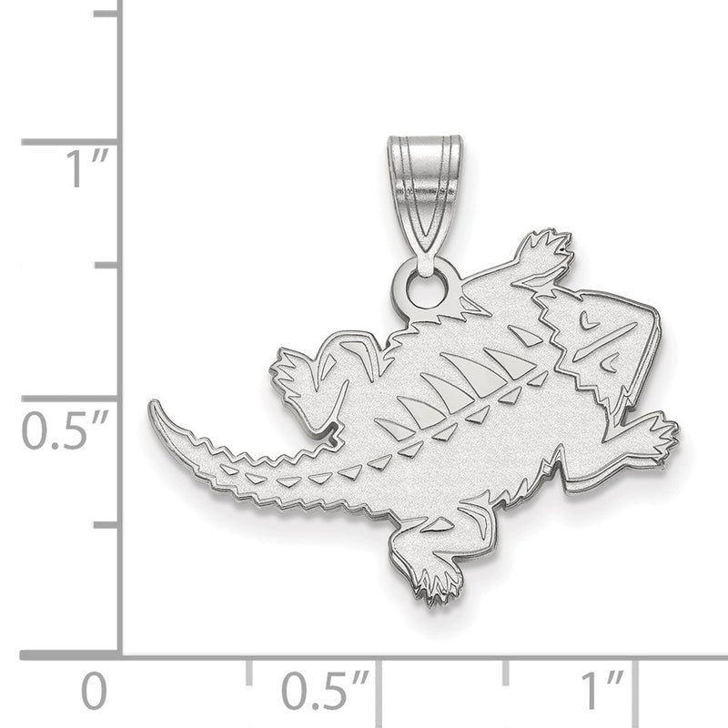 10K White Gold Logoart Texas Christian University Horned Frog Large Pendant