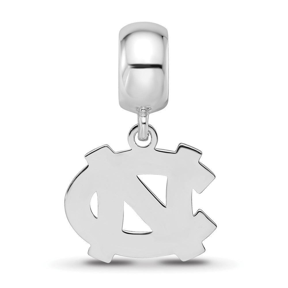 Sterling Silver Rhod-Pltd Logoart U. of N. Carolina Small Dangle Bead