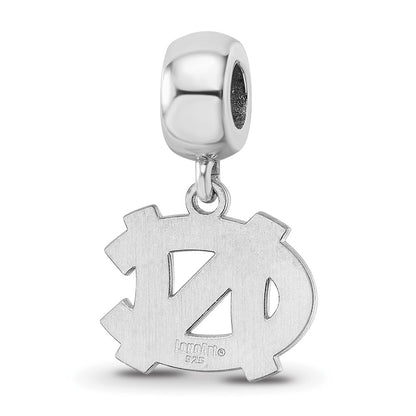 Sterling Silver Rhod-Pltd Logoart U. of N. Carolina Small Dangle Bead