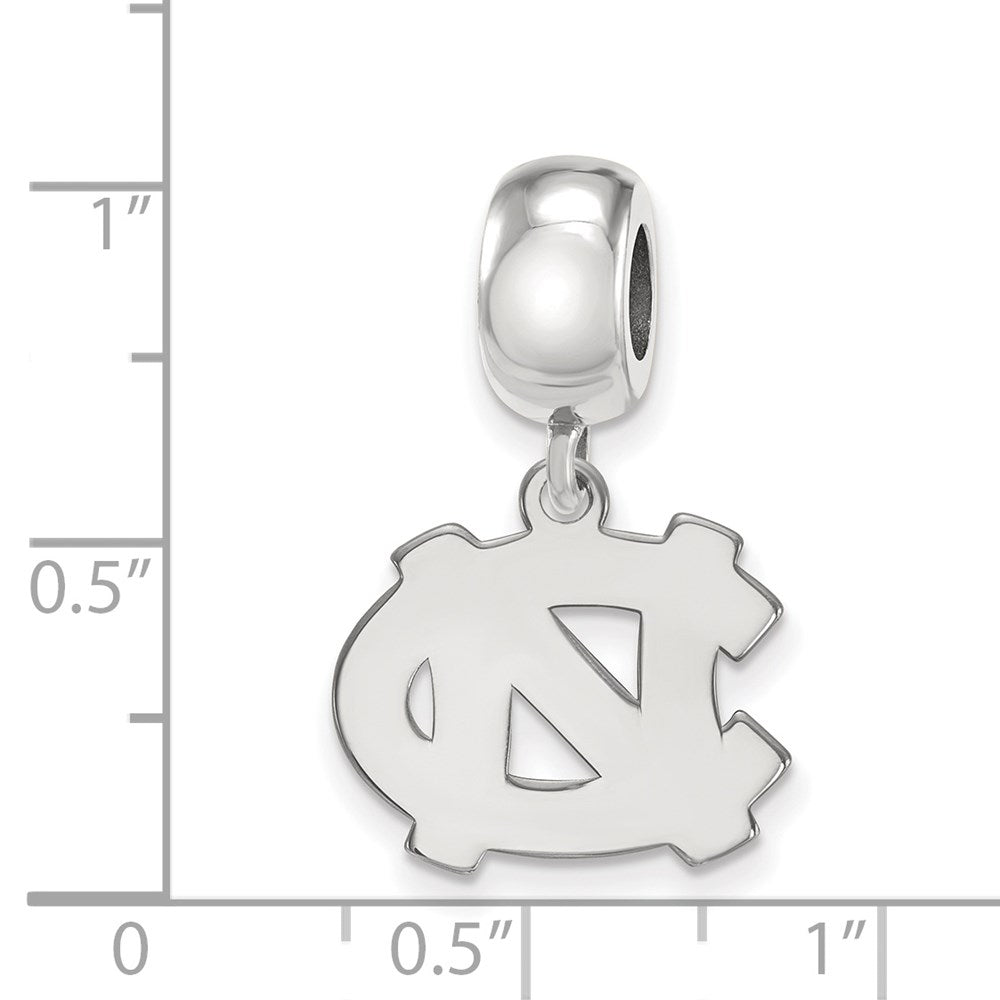 Sterling Silver Rhod-Pltd Logoart U. of N. Carolina Small Dangle Bead