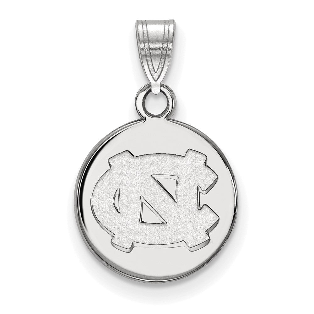 10K White Gold Logoart University Of North Carolina N C Small Disc Pendant