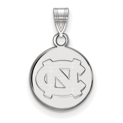 10K White Gold Logoart University Of North Carolina N C Small Disc Pendant
