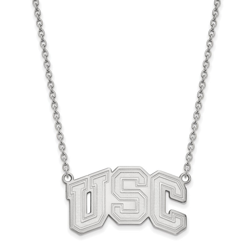 10K White Gold University Of Southern California U S C Large Pendant 18 Inch Necklace