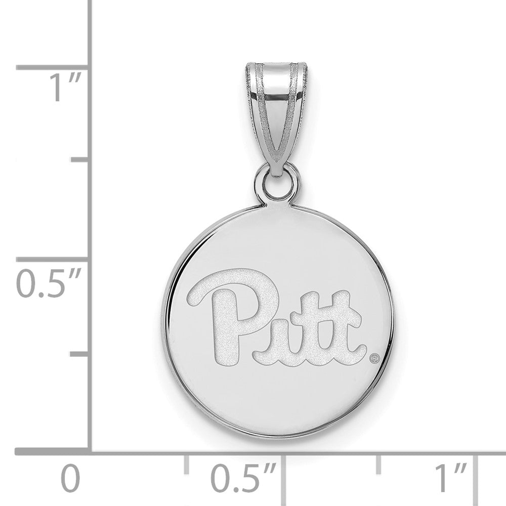 14K White Gold Logoart University Of Pittsburgh Medium Disc Pendant