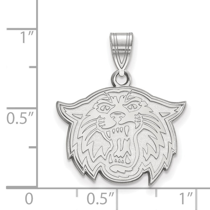 Sterling Silver Rhodium Plated Logoart Villanova University Wildcat Medium Pendant