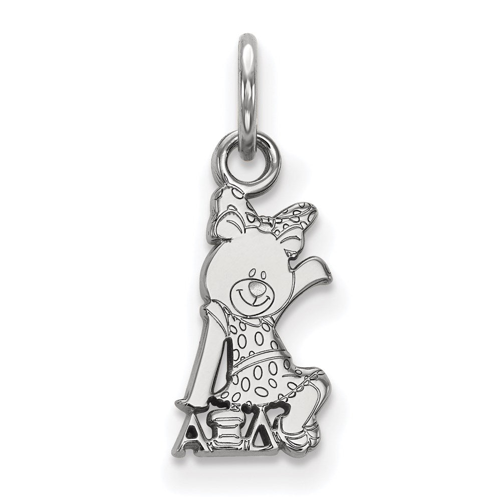 Sterling Silver Rhodium Plated Logoart Alpha Xi Delta Sorority Symbol Extra Small Pendant