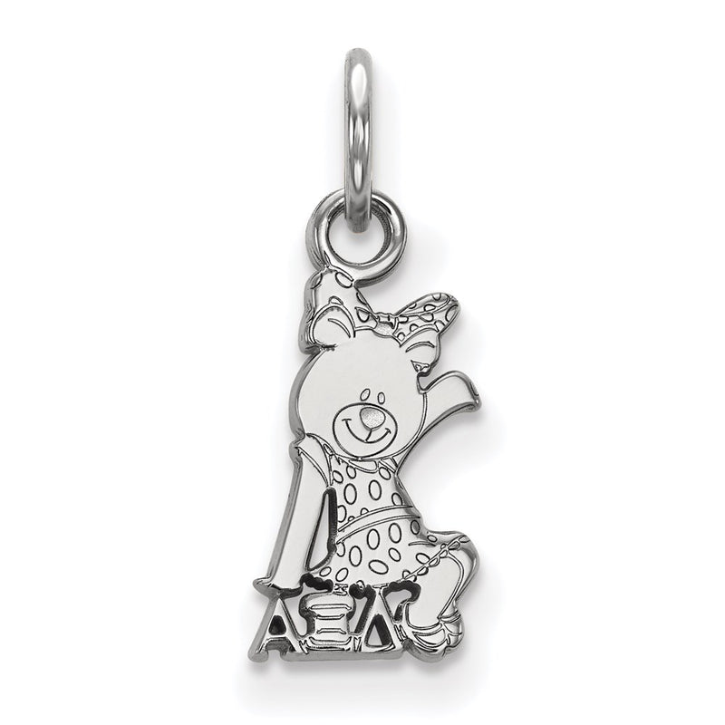 Sterling Silver Rhodium Plated Logoart Alpha Xi Delta Sorority Symbol Extra Small Pendant