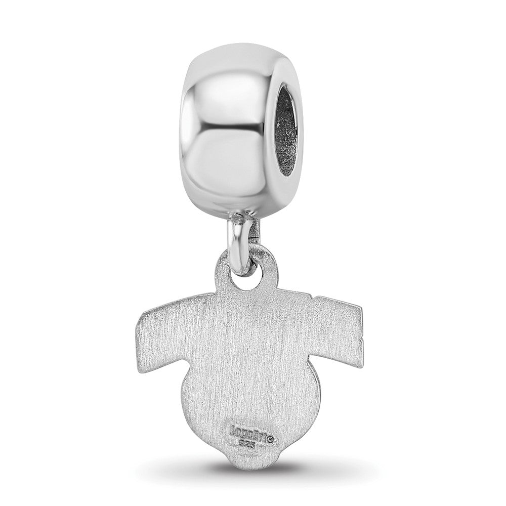 Sterling Silver Rhod-Pltd Logoart Baylor University Xs Dangle Bead