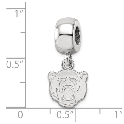 Sterling Silver Rhod-Pltd Logoart Baylor University Xs Dangle Bead