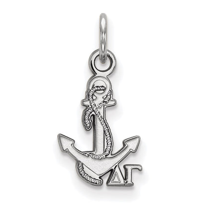 Sterling Silver Rhodium Plated Logoart Delta Gamma Sorority Symbol Extra Small Pendant