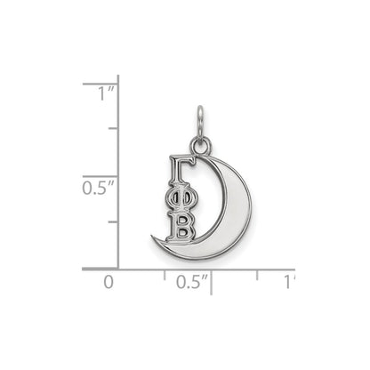 Sterling Silver Rhodium Plated Logoart Gamma Phi Beta Sorority Symbol Extra Small Pendant