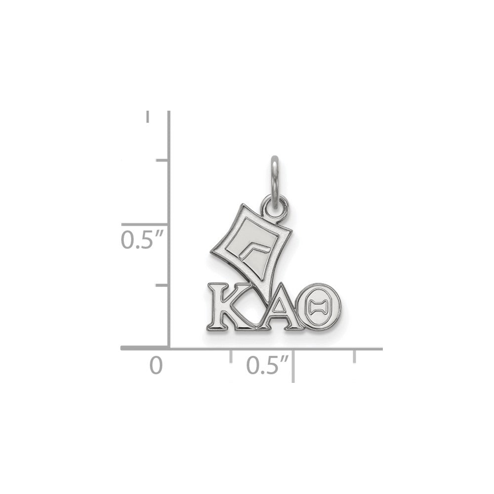 Sterling Silver Rhodium Plated Logoart Kappa Alpha Theta Sorority Symbol Extra Small Pendant