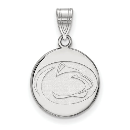 10K White Gold Logoart Penn State University Lion Medium Disc Pendant
