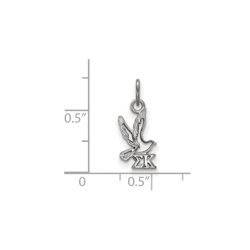 Sterling Silver Rhodium Plated Logoart Sigma Kappa Sorority Symbol Extra Small Pendant