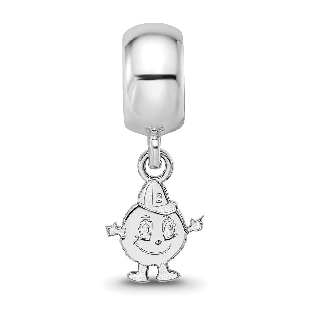 Sterling Silver Rhod-Pltd Logoart Syracuse University Xs Dangle Bead