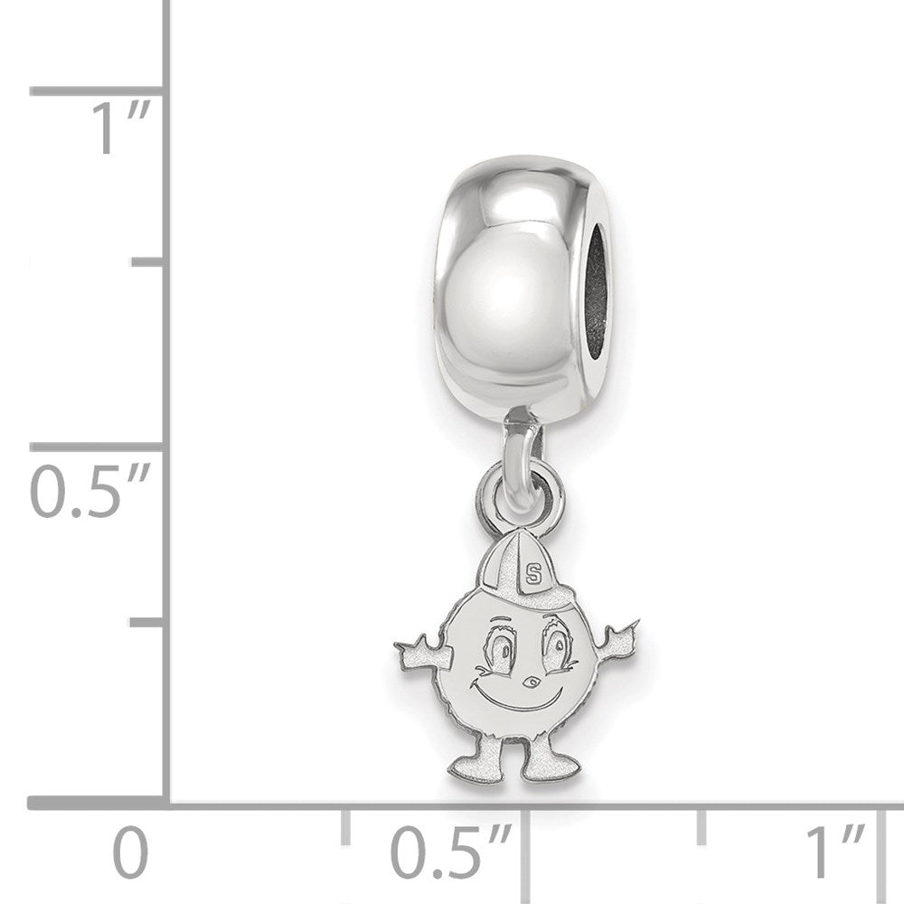 Sterling Silver Rhod-Pltd Logoart Syracuse University Xs Dangle Bead