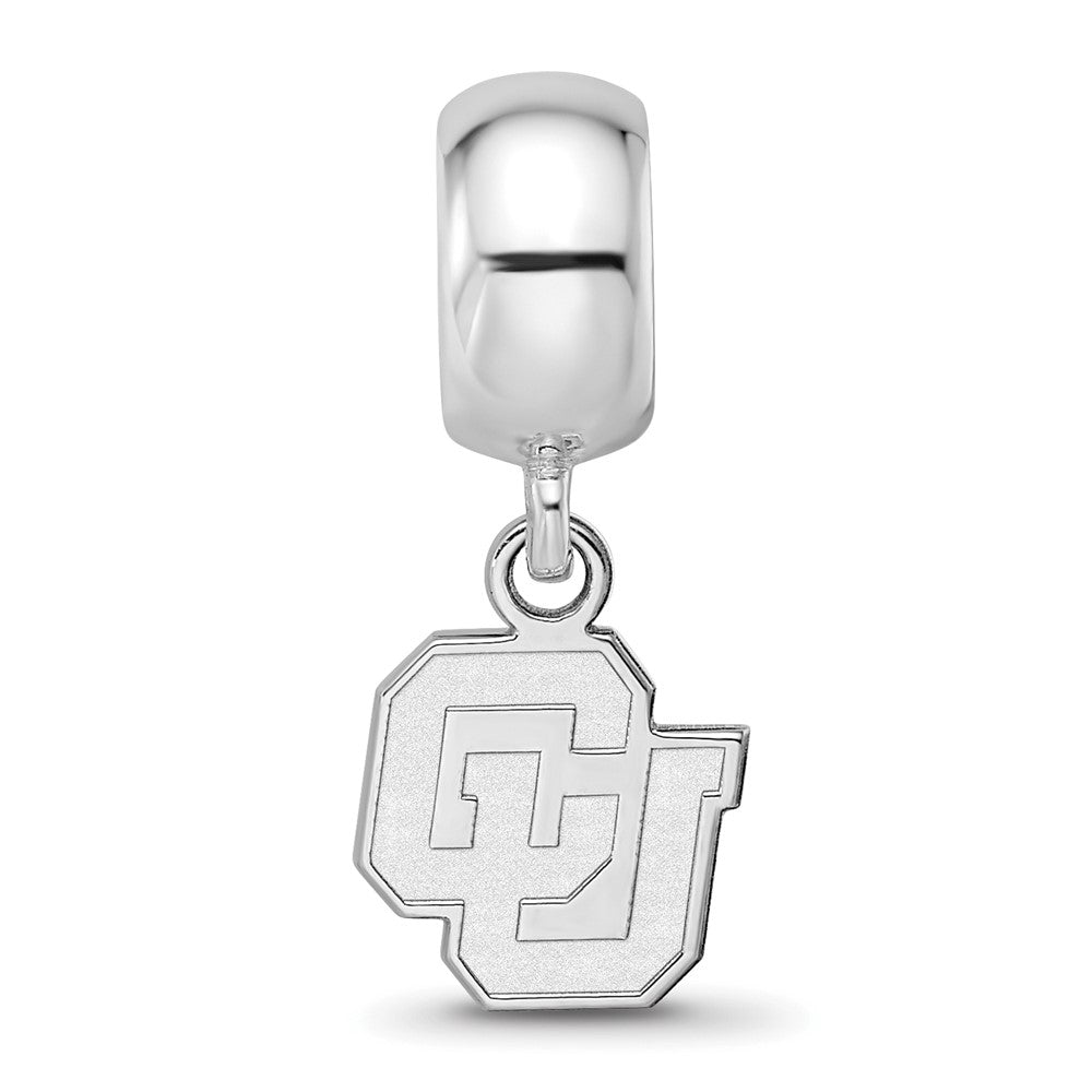 Sterling Silver Rhod-Pltd Logoart U. of Colorado Xs Dangle Bead
