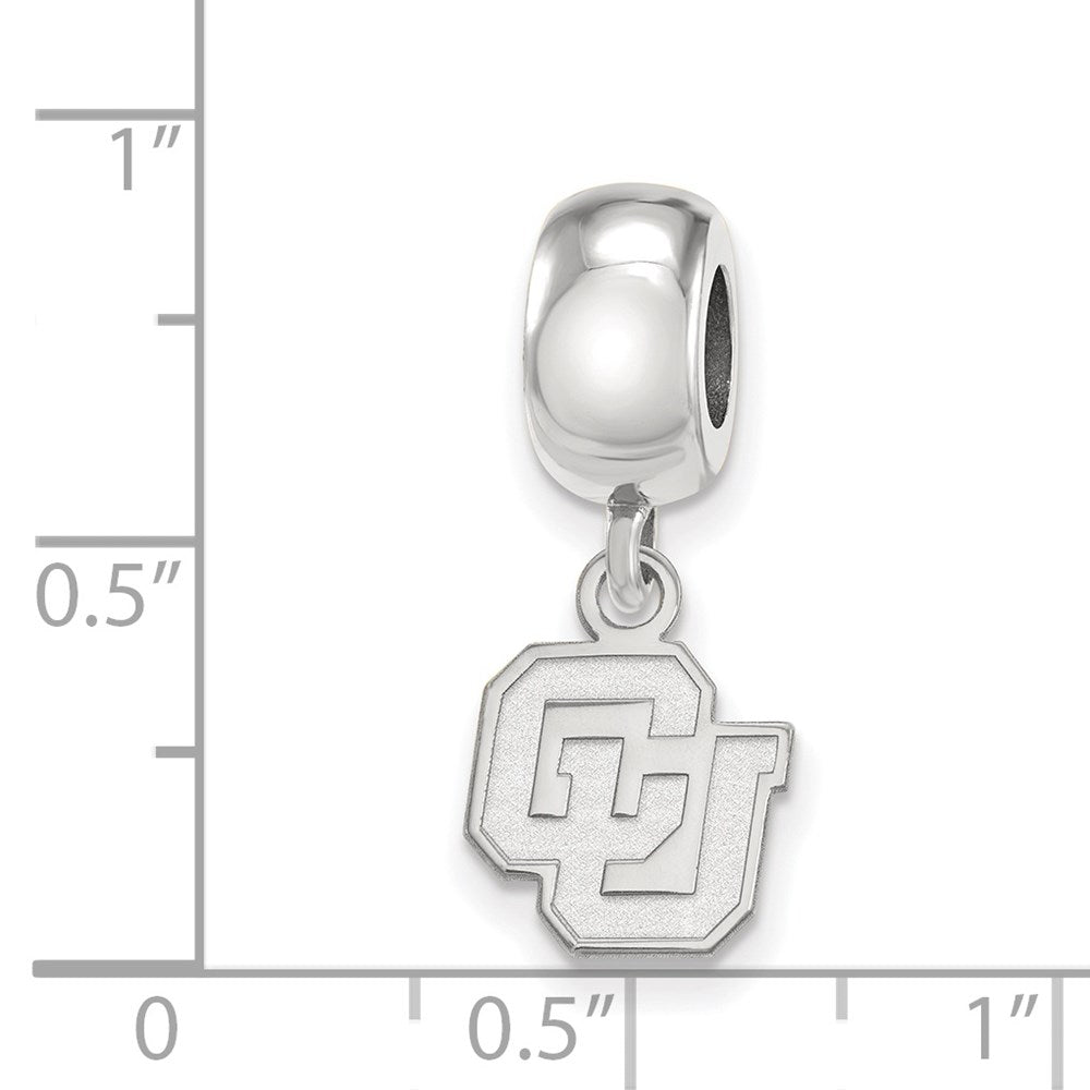 Sterling Silver Rhod-Pltd Logoart U. of Colorado Xs Dangle Bead