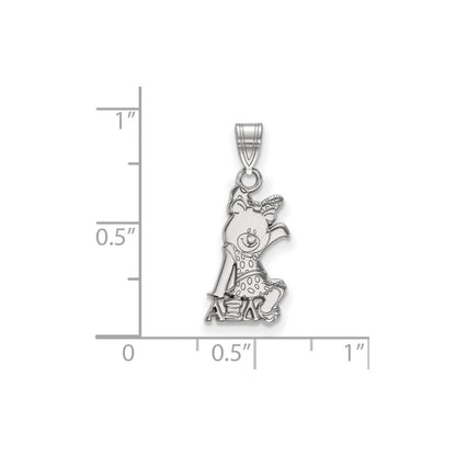 Sterling Silver Rhodium Plated Logoart Alpha Xi Delta Sorority Symbol Small Pendant