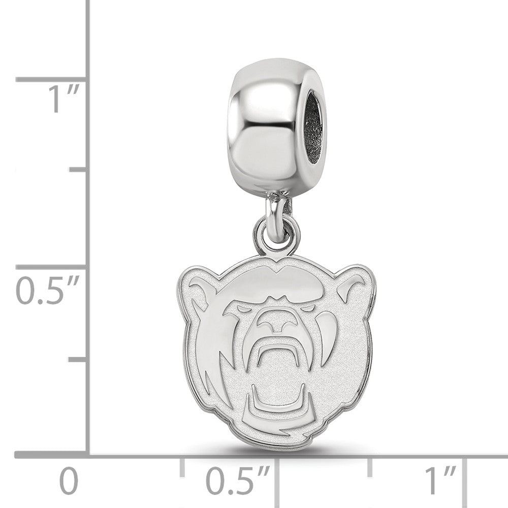 Sterling Silver Rhod-Pltd Logoart Baylor University Sm Dangle Bead