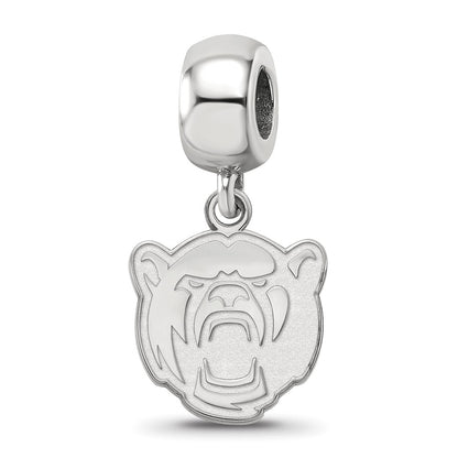 Sterling Silver Rhod-Pltd Logoart Baylor University Sm Dangle Bead
