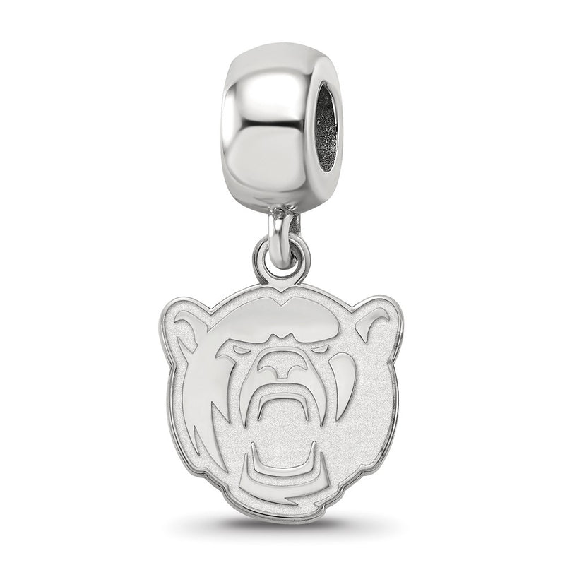 Sterling Silver Rhod-Pltd Logoart Baylor University Sm Dangle Bead
