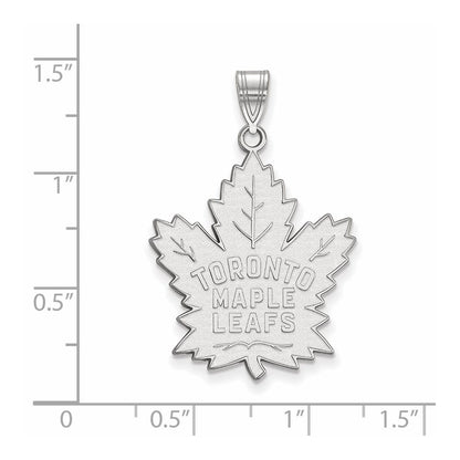 14K White Gold Nhl Logoart Toronto Maple Leafs Extra Large Pendant